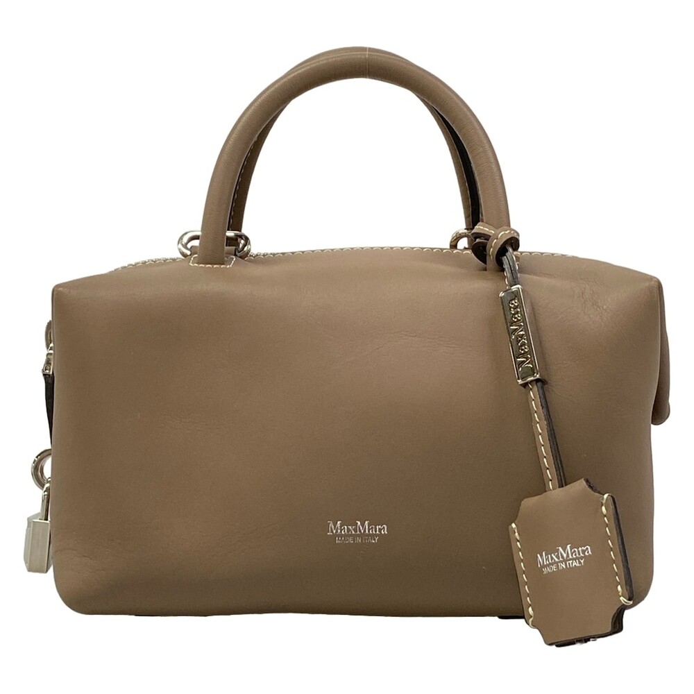 Max Mara Holdall Gray Beige Leather #371697M10B